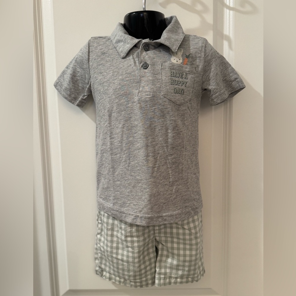 Carters Child of Mine Bunny Polo with Pocket Detail